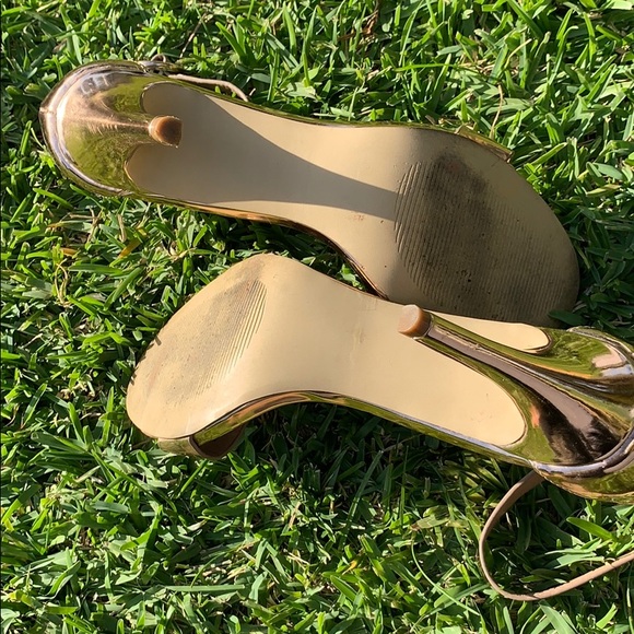 Steve Madden Rose Gold Quarter Strap Heels - Picture 4 of 5